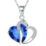 Necklace heart-shaped zircon