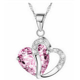 Necklace heart-shaped zircon