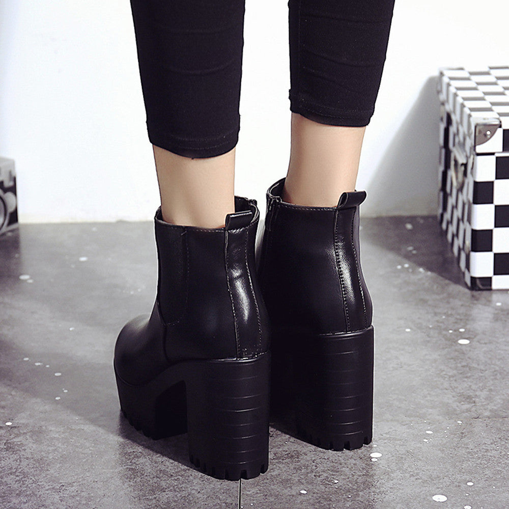 Women Boots Square Heel