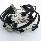 Friendship Leather Charm Bracelet